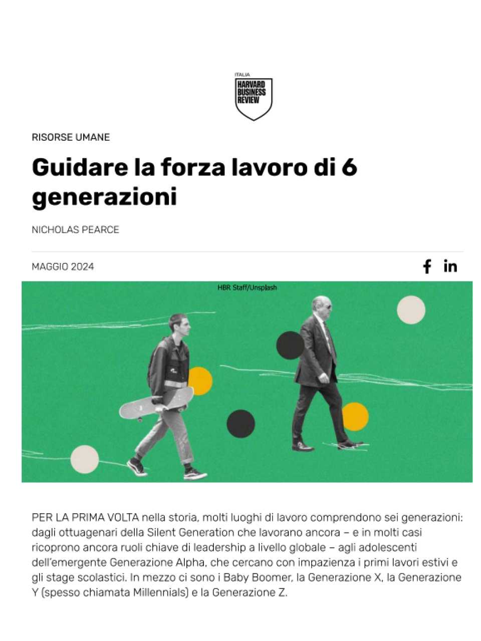 Guidare la forza lavoro di 6 generazioni